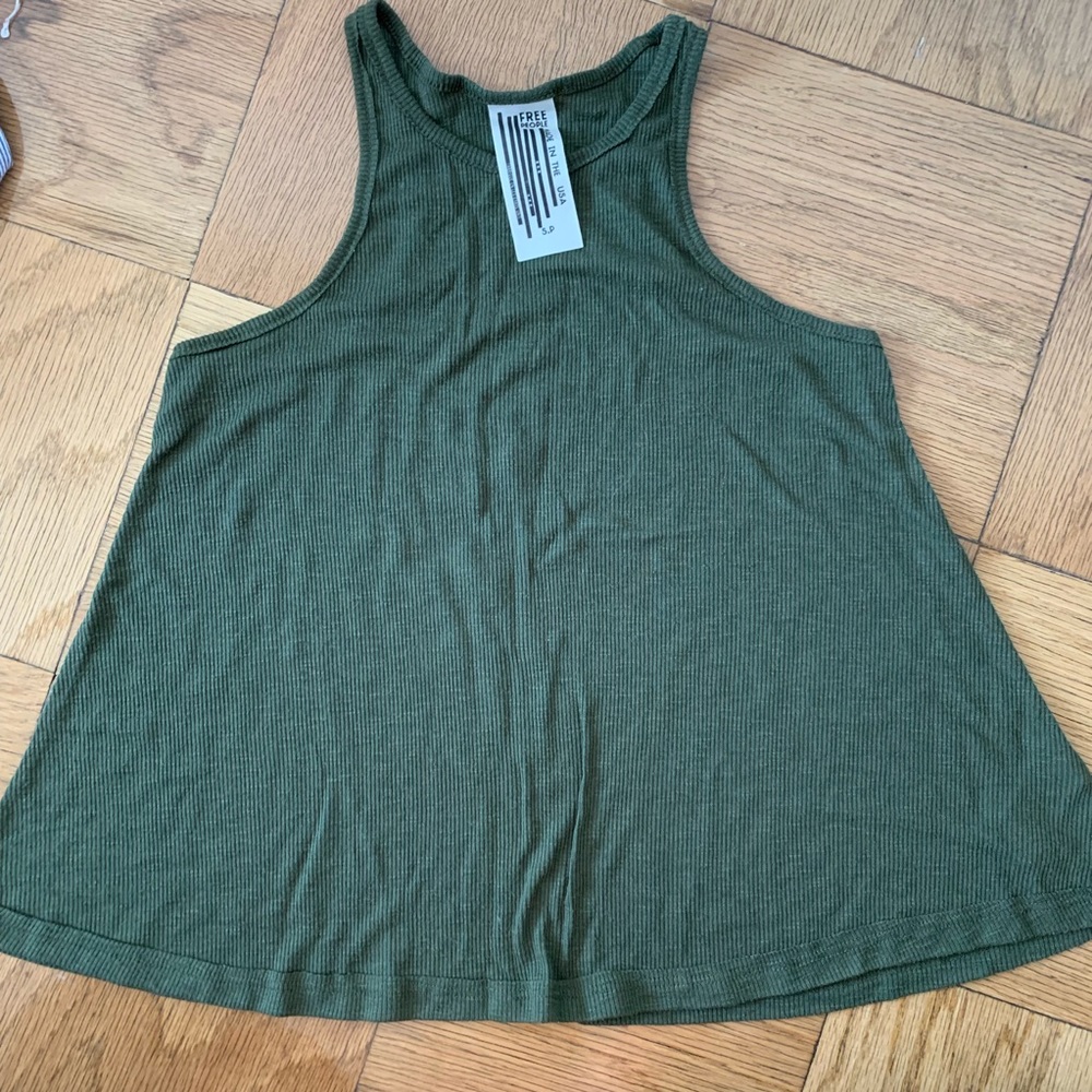 Free People Army Green Tank Top - Small